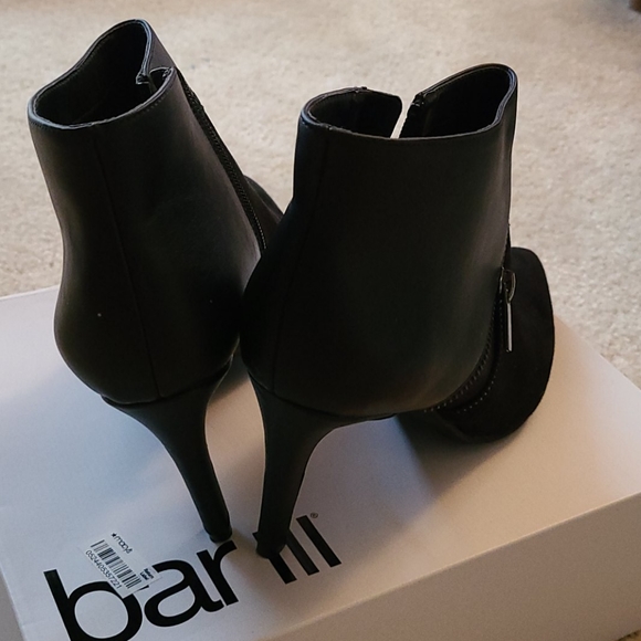 Ankle boots, mixed suede and leather, faux zipper - Picture 5 of 6